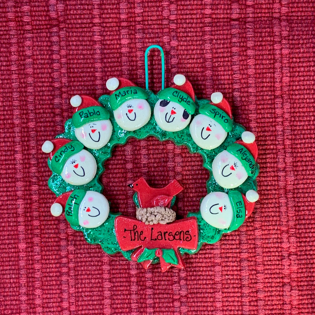 Snowman Wreath Family (8 Names)