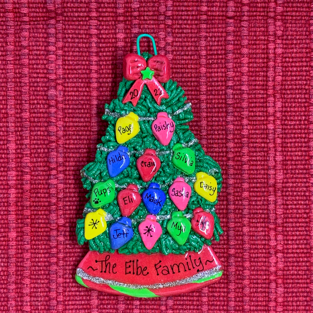 Christmas Tree with Lights (9-15 Names)